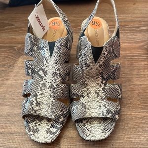 Women’s Snake Skin Square Heels